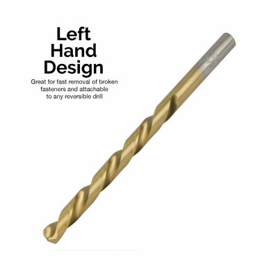 Набор сверл из быстрорежущей стали (HSS) для левой руки с титановым нитридным покрытием