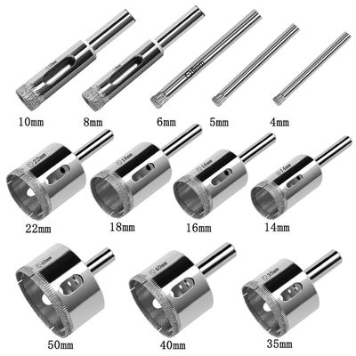 12pc Diamond Core Drill Bit Set 4-50mm для стеклянной керамической плитки